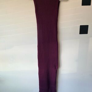 Burgundy Ribbed Knit Dress